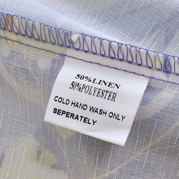 White Sandstorm Kalliope Floral Blue & Yellow Long Puffed Sleeve Maxi Dress - Picture 8 of 10